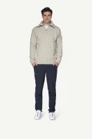 Devold Nansen Wool Zip Neck, kolor: Grey Melange - prezentacja na modelu z rozpiętym zamkiem