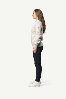 Devold Nansen Wool Sweater, kolor: Grey Melange - prezentacja na modelce - bok