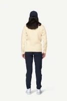 Devold Nansen Legacy Sweater, kolor: Raw White - prezentacja na modelce - tył