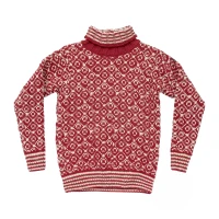 Devold Svalbard Wool High Neck, kolor: Hindberry/Offwhite