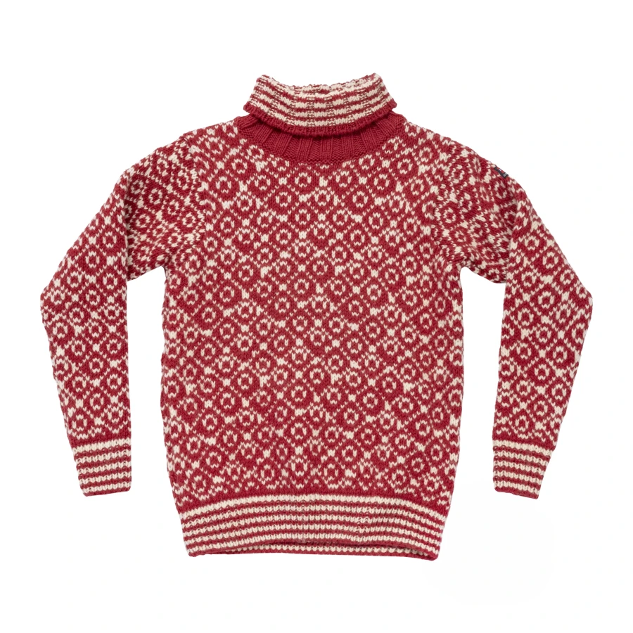 Devold Svalbard Wool High Neck, kolor: Hindberry/Offwhite