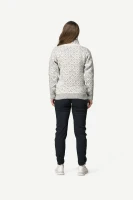 Devold Svalbard Wool High Neck, kolor: Offwhite/Grey - prezentacja na modelce - tył