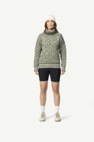 Devold Svalbard Wool High Neck, kolor: Offwhite/Grey - prezentacja na modelce - przód