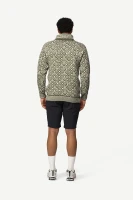 Devold Svalbard Wool High Neck, kolor: Offwhite/Grey - prezentacja na modelu - tył