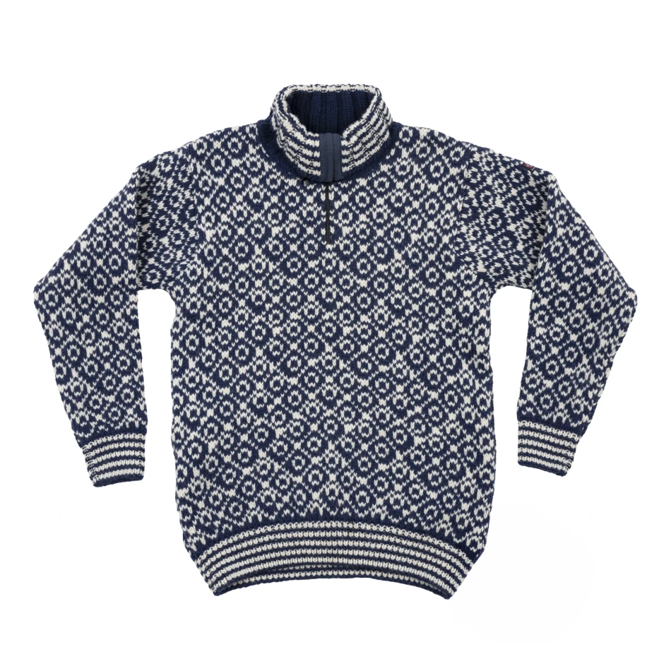 Devold Svalbard Wool Zip Neck, kolor: Night/Offwhite