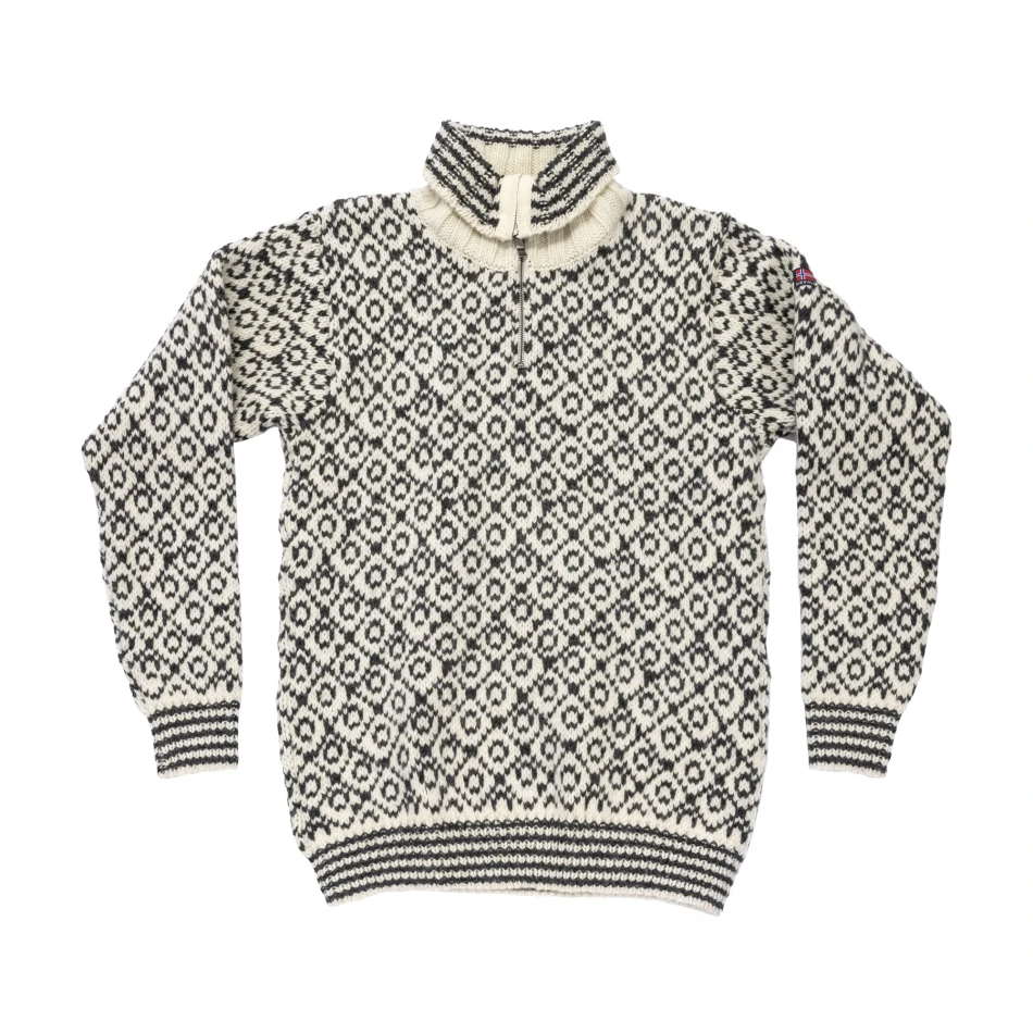 Devold Svalbard Wool Zip Neck, kolor: Offwhite/Anthracite
