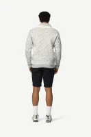 Devold Svalbard Wool Zip Neck, kolor: Offwhite/Grey - prezentacja na modelu - tył