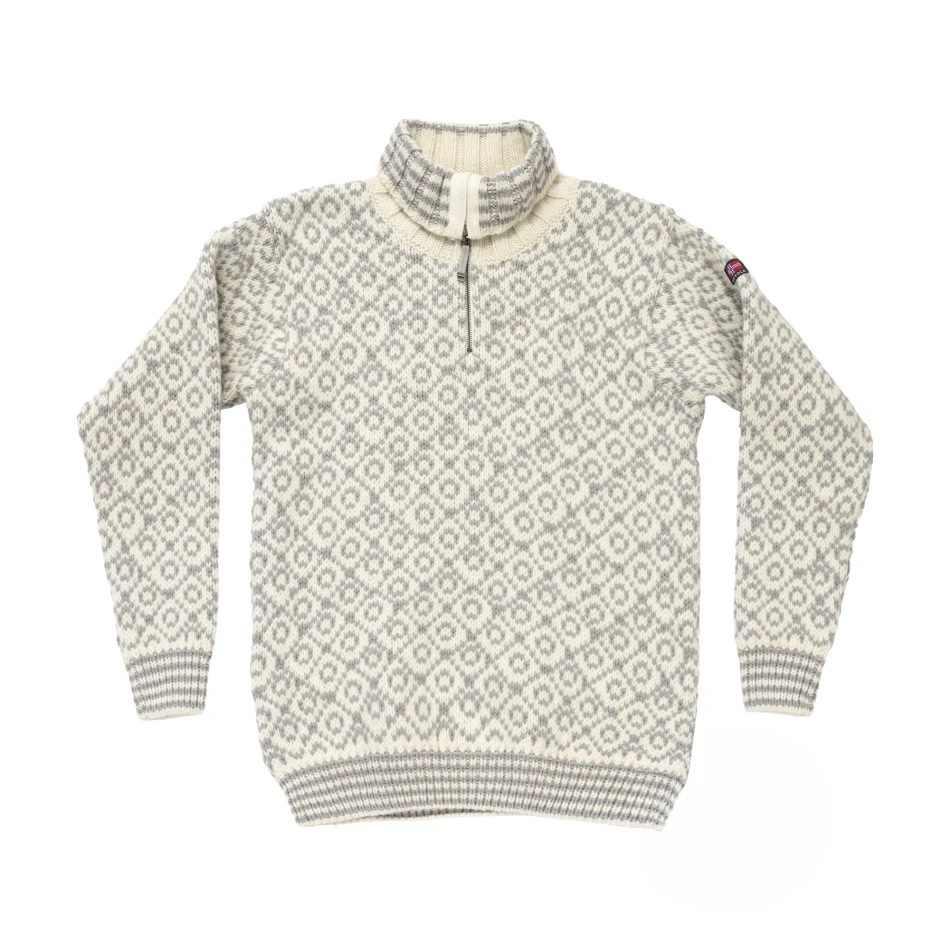 Devold Svalbard Wool Zip Neck, kolor: Offwhite/Grey