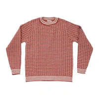 Devold Islender Refined Sweater, kolor: Marsala/Offwhite