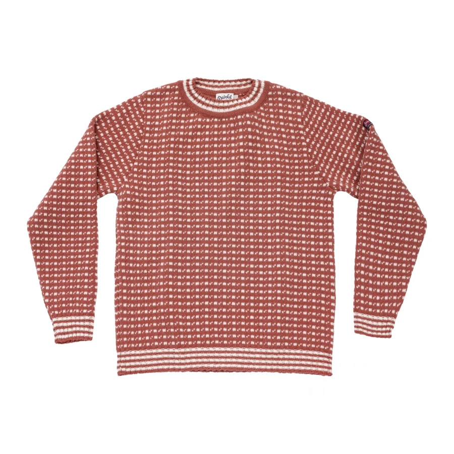 Devold Islender Refined Sweater, kolor: Marsala/Offwhite