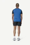 Devold Classic Linear Tee MAN, kolor: Royal/Ink - prezentacja na modelu - tył