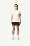 Devold Classic Script Tee WMN, kolor: White - prezentacja na modelce - przód