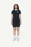 Devold Classic Summit Tee WMN, kolor: Ink - prezentacja na modelce - przód