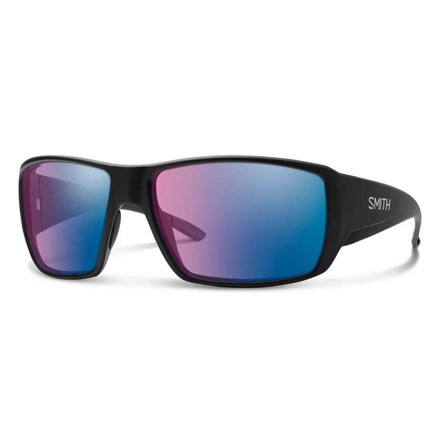 Guide's Choice Matte Black Polarchromic CP Polarized Glass Rose Blue Mirror - 1