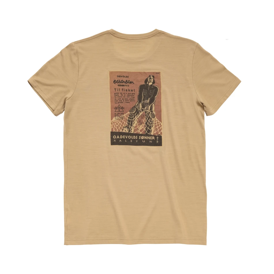 Devold Premium Fisherman Tee MAN, kolor: Oak - tył