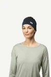 Devold Breeze Plus Merino 200 Headband, kolor: Ink - prezentacja na modelce - przód