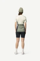 Devold Lauparen Merino 190 Zip Tee WMN, kolor: Raw White/Fog/Ink - prezentacja na modelce - tył