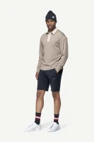 Devold Archive Rugby Shirt LS, kolor: Stone - prezentacja na modelu - przód