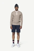 Devold Archive Rugby Shirt LS, kolor: Stone - prezentacja na modelu - przód