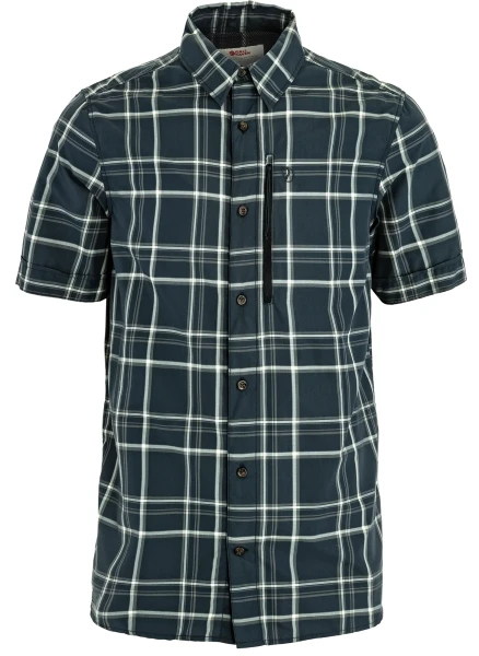 Fjallraven Abisko Hike Shirt SS, kolor: 555-113 - Dark Navy-Chalk White, 1