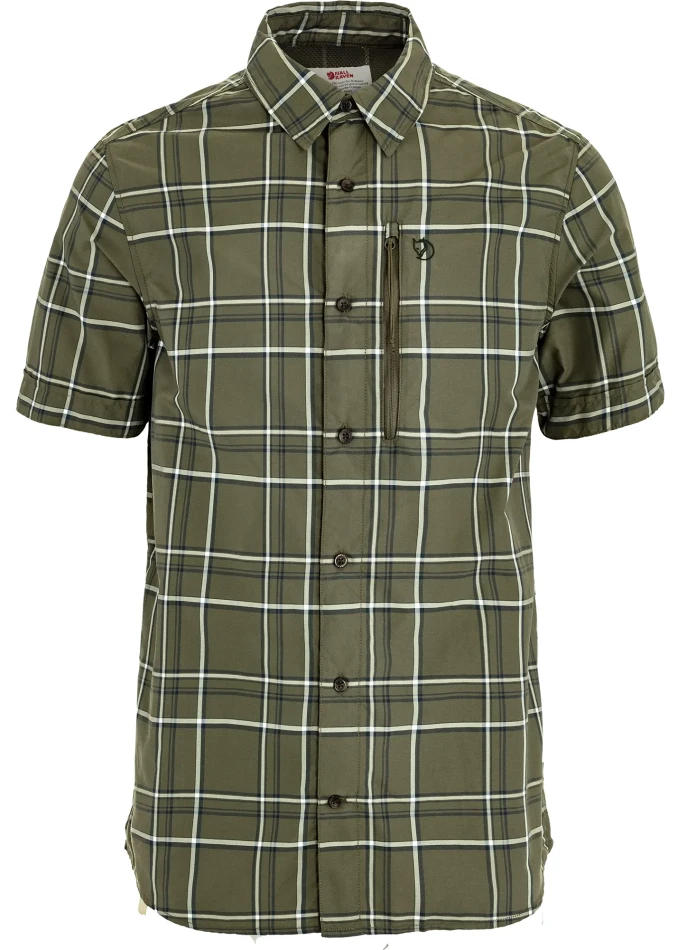Fjallraven Abisko Hike Shirt SS, kolor: 625-113 - Laurel Green-Chalk White, 1
