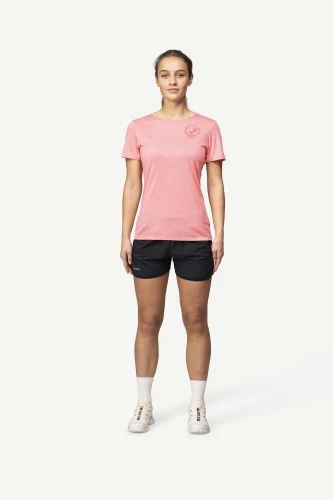 Devold Active Spring Tee WMN - damska lekka koszulka z nadrukiem (70% wełna merino)