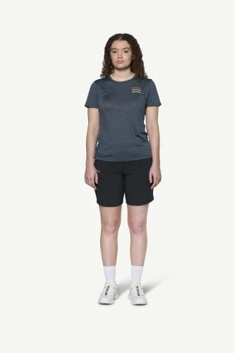 Devold Active "Devold Legacy" Tee WMN - damska lekka koszulka z nadrukiem logo (70% wełna merino)