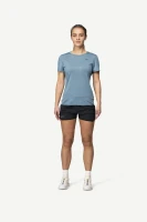Devold Active Tee WMN, kolor: Skyblue - prezentacja na modelce - przód