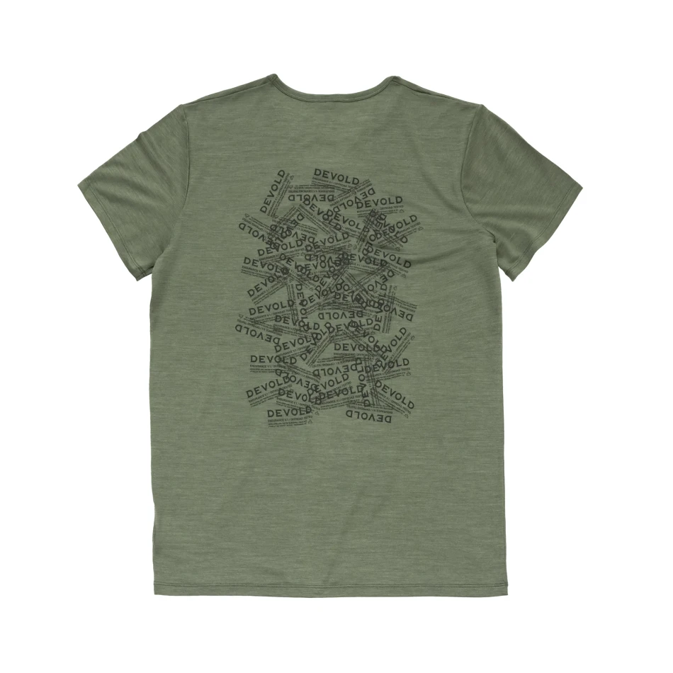 Devold Active Stamp Tee MAN, kolor: Forest - tył koszulki