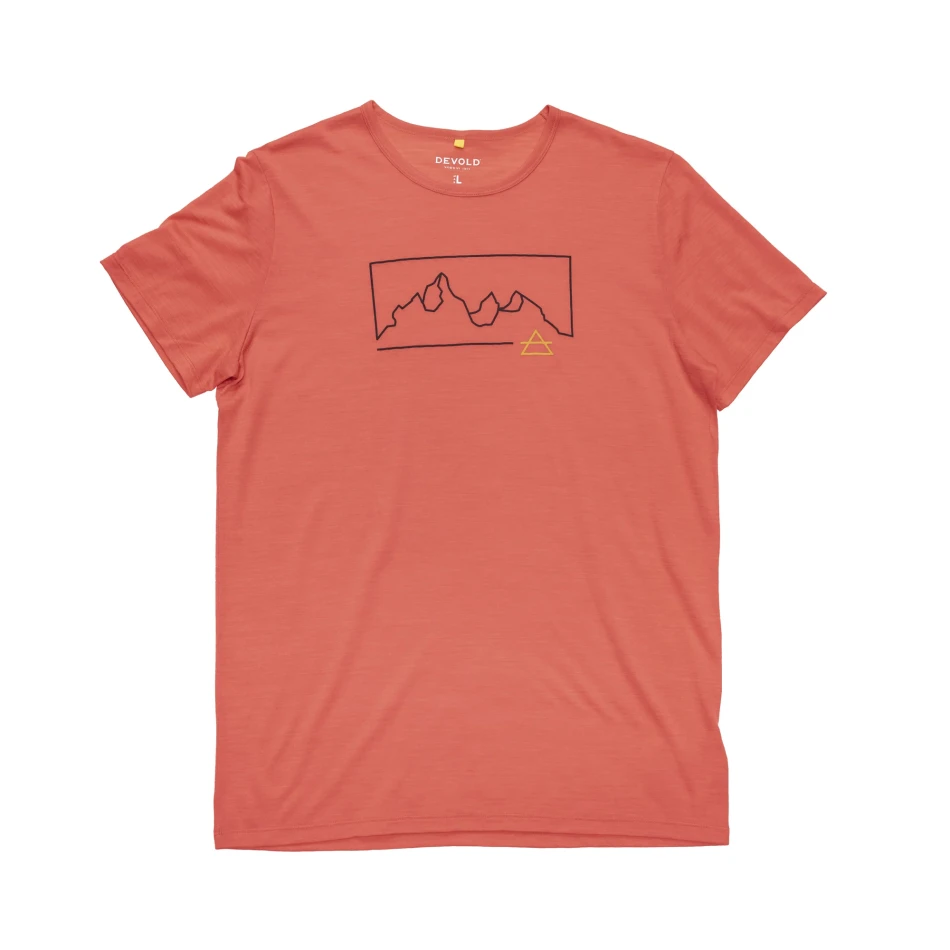 Devold Active Outline Tee MAN, kolor: Cayenne