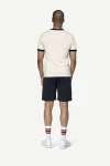 Devold Archive Ringer Tee, kolor: White/Ink - prezentacja na modelu - tył