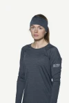 Devold Endurance Merino Light Headband, kolor: Night - prezentacja na modelce - przód