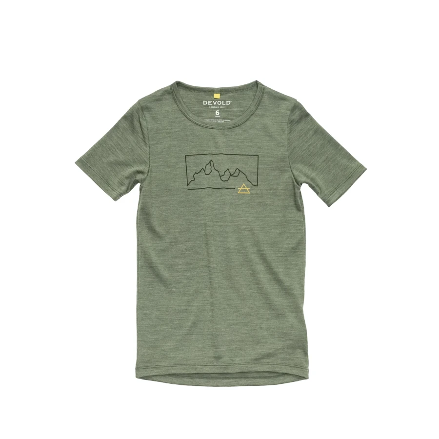 Devold Active Outline Tee Kid,  kolor: forest