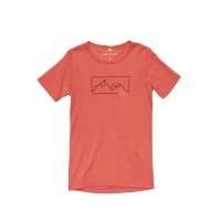 Devold Active Outline Tee Kid, kolor: Cayenne