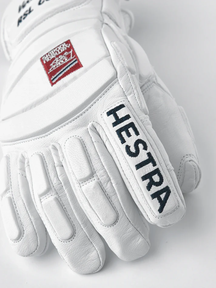 Hestra RSL Comp Vertical Cut, kolor:White &amp; MediumBlue-3