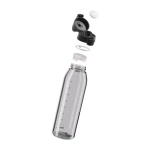 SIGG Total Color One 1,5 L, kolor: Transparent - butelka rozkręcona z widocznymi wszystkimi elementami