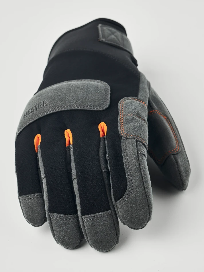 Hestra Ergo Grip Delta HDry 5 finger Black Dark Grey - 3