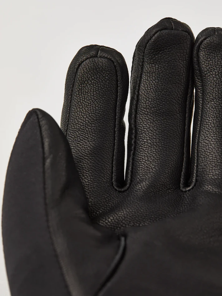 Hestra Army Leather Blizzard 5 finger Black Light Brown - 5