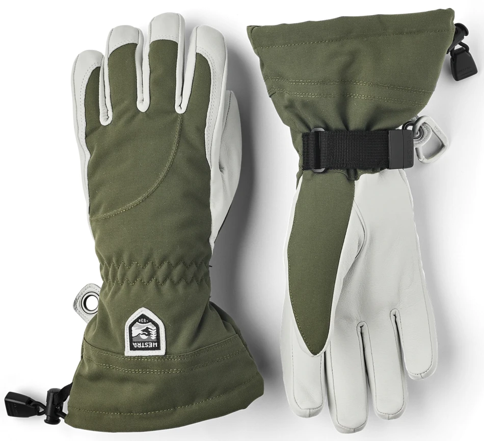 Hestra Heli Ski Female | kolor: Olive & Offwhite 1