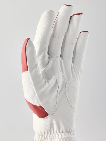 Hestra Ergo Grip Golf Left | White &amp; Rust 2