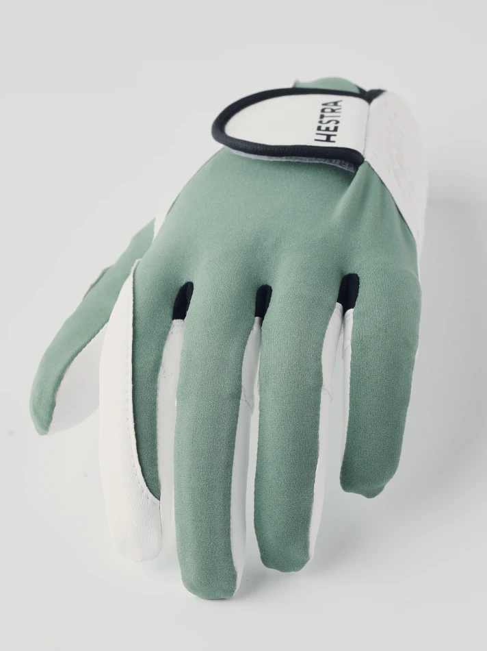 Hestra Ergo Grip Golf Left | White & Silver green 4