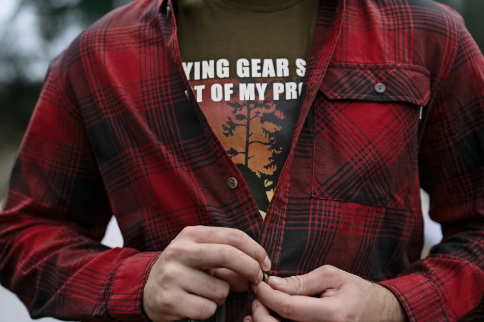 Glen Flannel Shirt, kolor: Red Check 3