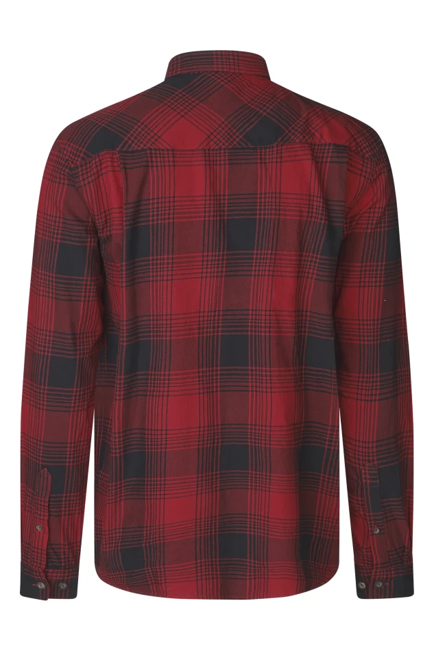 Glen Flannel Shirt, kolor: Red Check 2