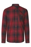 Glen Flannel Shirt, kolor: Red Check 1