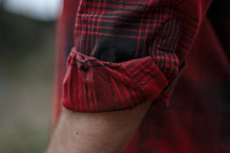 Glen Flannel Shirt, kolor: Red Check 5