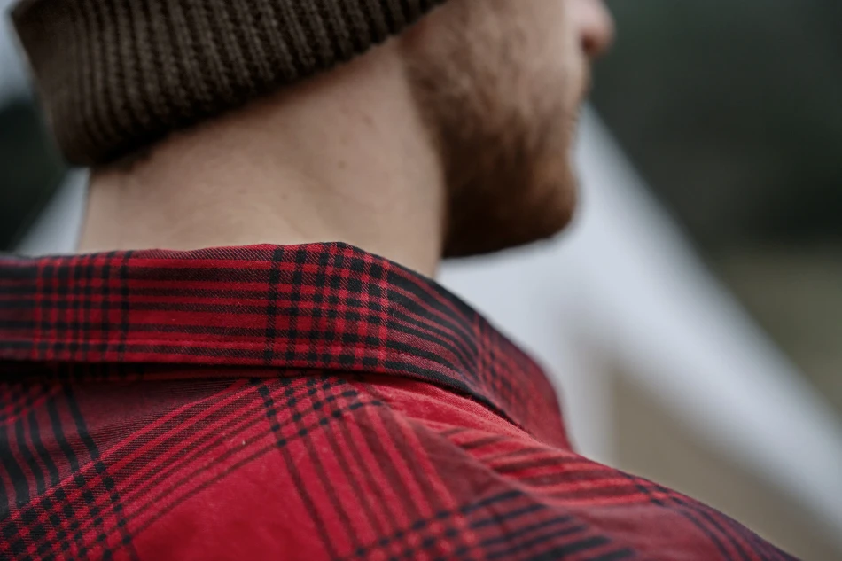 Glen Flannel Shirt, kolor: Red Check 6