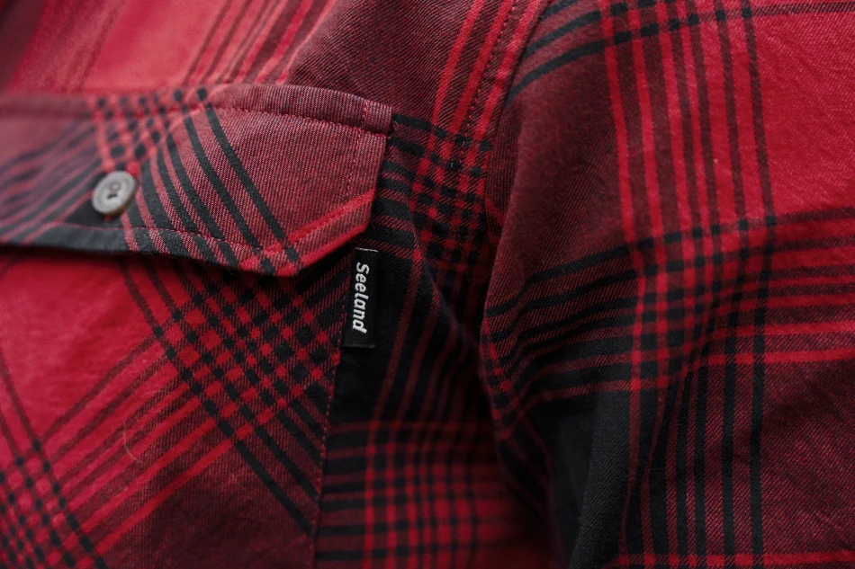 Glen Flannel Shirt, kolor: Red Check 7