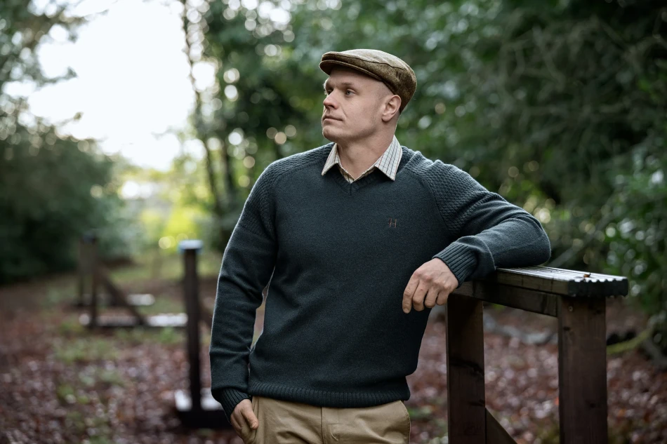 Harkila Vincent Merino V-Neck Pullover, kolor: Dark Navy 3