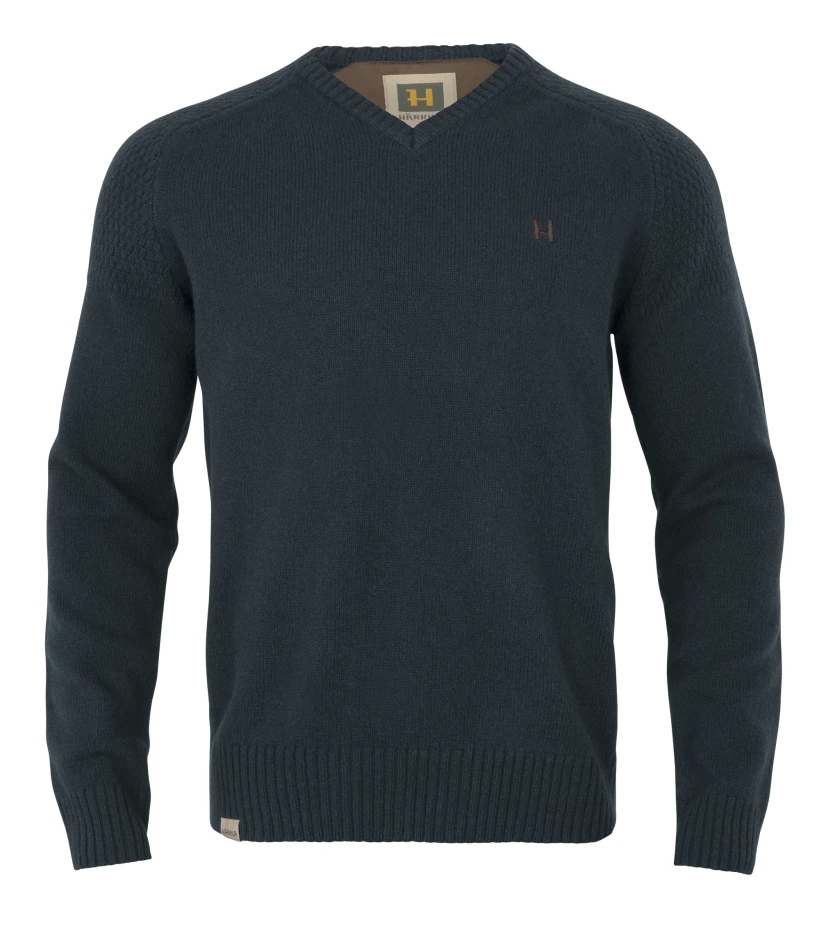 Harkila Vincent Merino V-Neck Pullover, kolor: Dark Navy 1