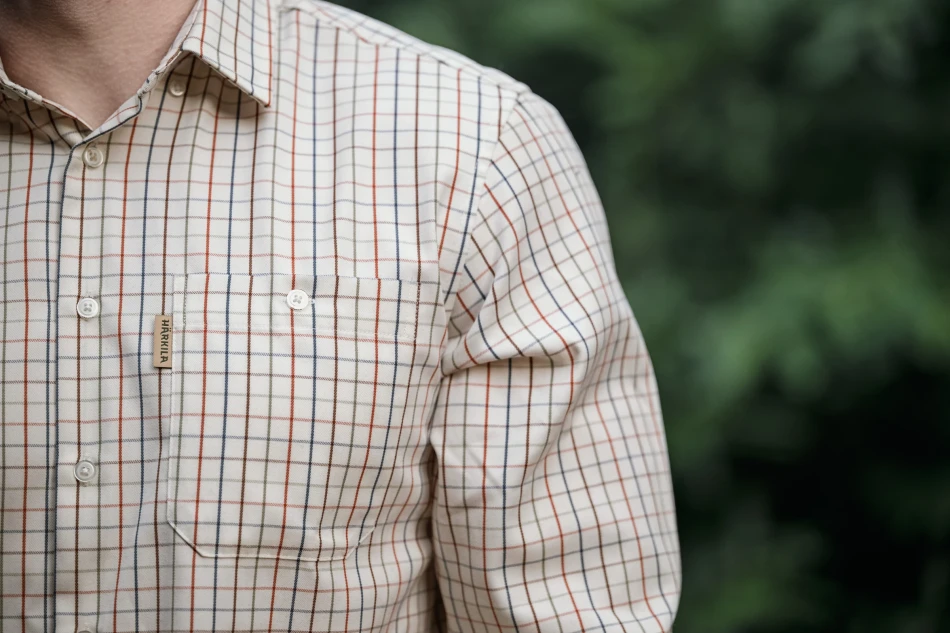 Harkila Haywood Wool Blend LS Shirt, kolor: Arabian Spice Check 4